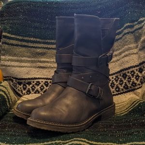 Maurices Gray Belted Boots